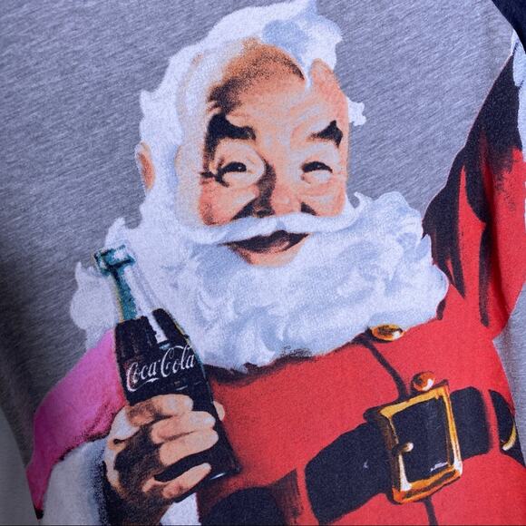 Coca-Cola Vintage Santa Baseball Tee Medium - Picture 4 of 7